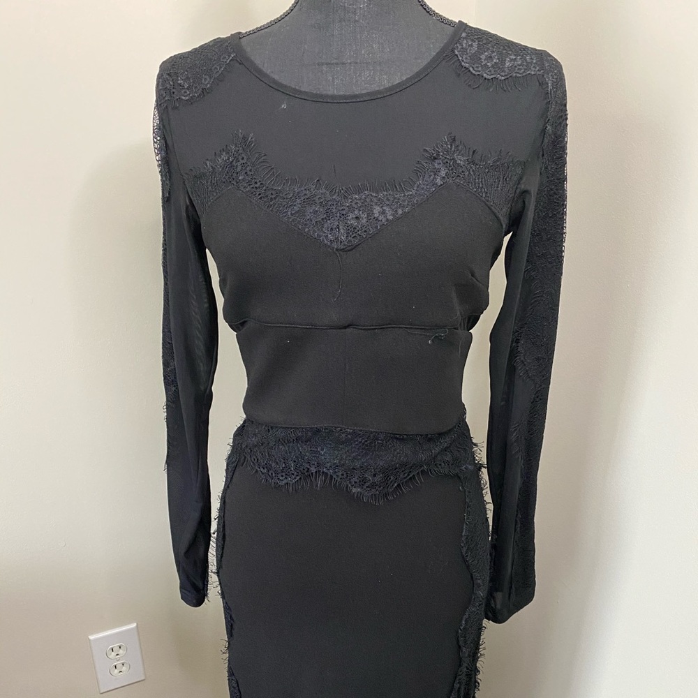 Privy Black Bodycon top and Pencil Skirt bottom